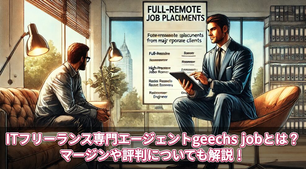 ITフリーランス専門エージェントgeechs jobとは？マージンや評判についても解説！