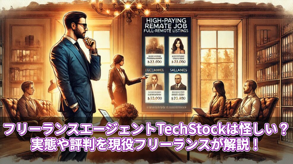 フリーランスエージェントTechStock（テックストック）は怪しい？実態や評判を現役フリーランスが解説！