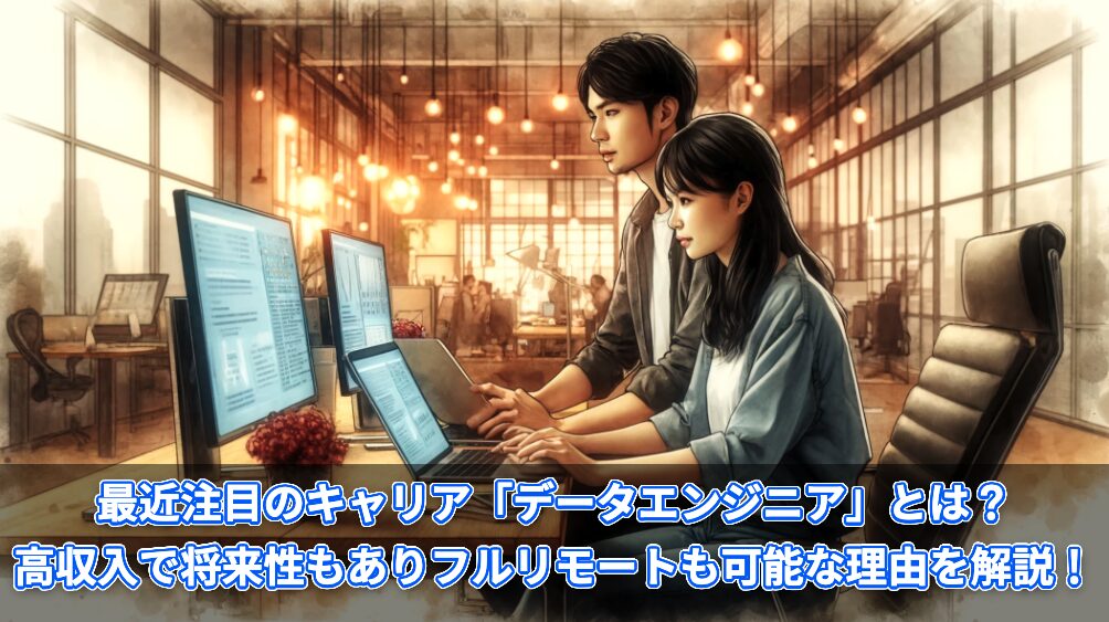 最近注目のキャリア「データエンジニア」とは？高収入で将来性もありフルリモートも可能な理由を解説！