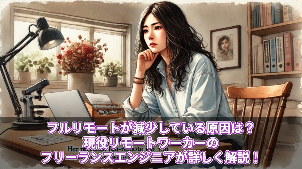 フルリモートが減少している原因は？現役リモートワーカーのフリーランスエンジニアが詳しく解説！