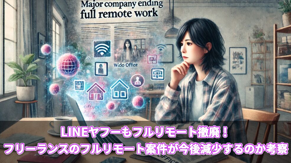 LINEヤフーもフルリモート撤廃！フリーランスのフルリモート案件が今後減少するのか考察