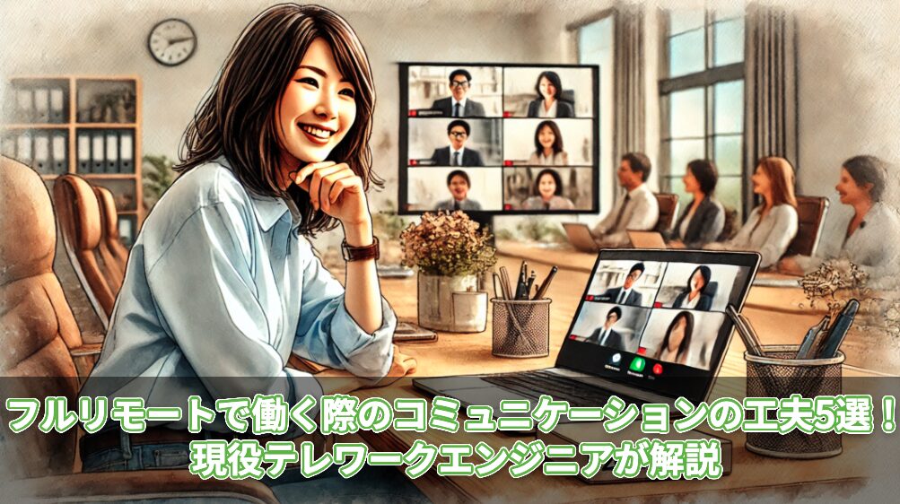 フルリモートで働く際のコミュニケーションの工夫5選!現役テレワークエンジニアが解説