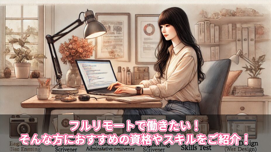 フルリモートで働きたい！そんな方におすすめの資格やスキルをご紹介！