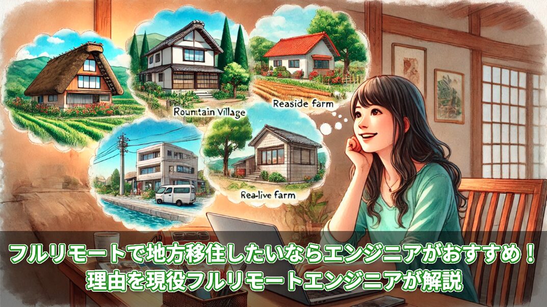 フルリモートで地方移住したいならエンジニアがおすすめ!理由を現役フルリモートエンジニアが解説