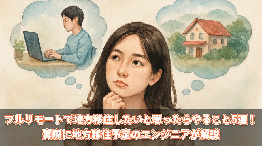 フルリモートで地方移住したいと思ったらやること5選！実際に地方移住予定のエンジニアが解説