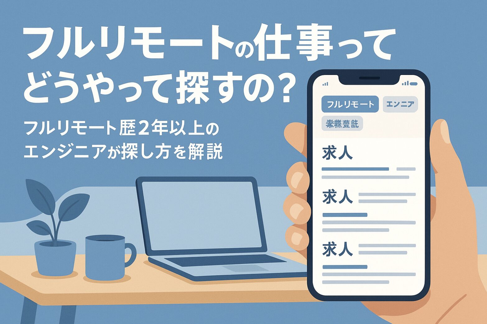 フルリモートの仕事ってどうやって探すの? フルリモート歴2年以上のエンジニアが探し方を解説