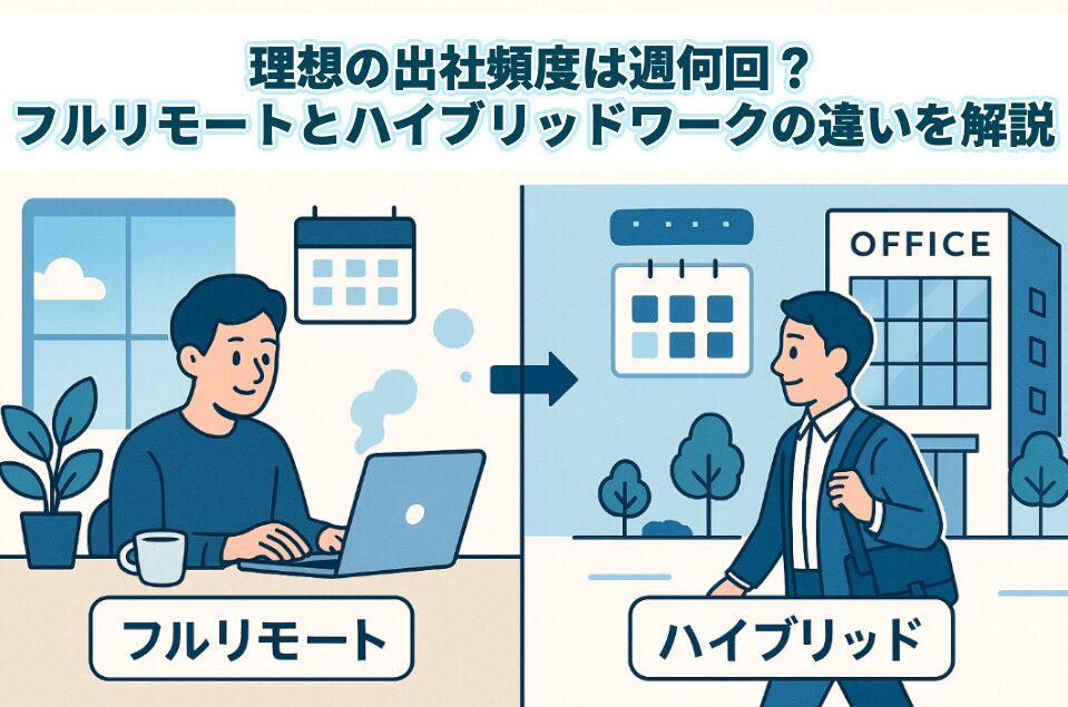 理想の出社頻度は週何回？フルリモートとハイブリッドワークの違いを解説