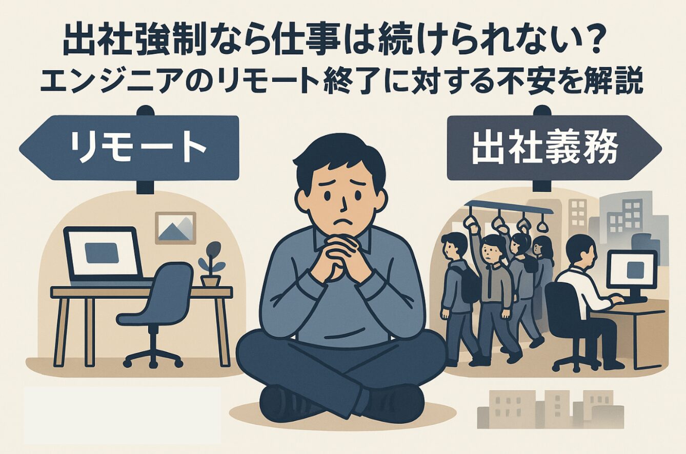 出社強制なら仕事は続けられない？エンジニアのリモート終了に対する不安を解説