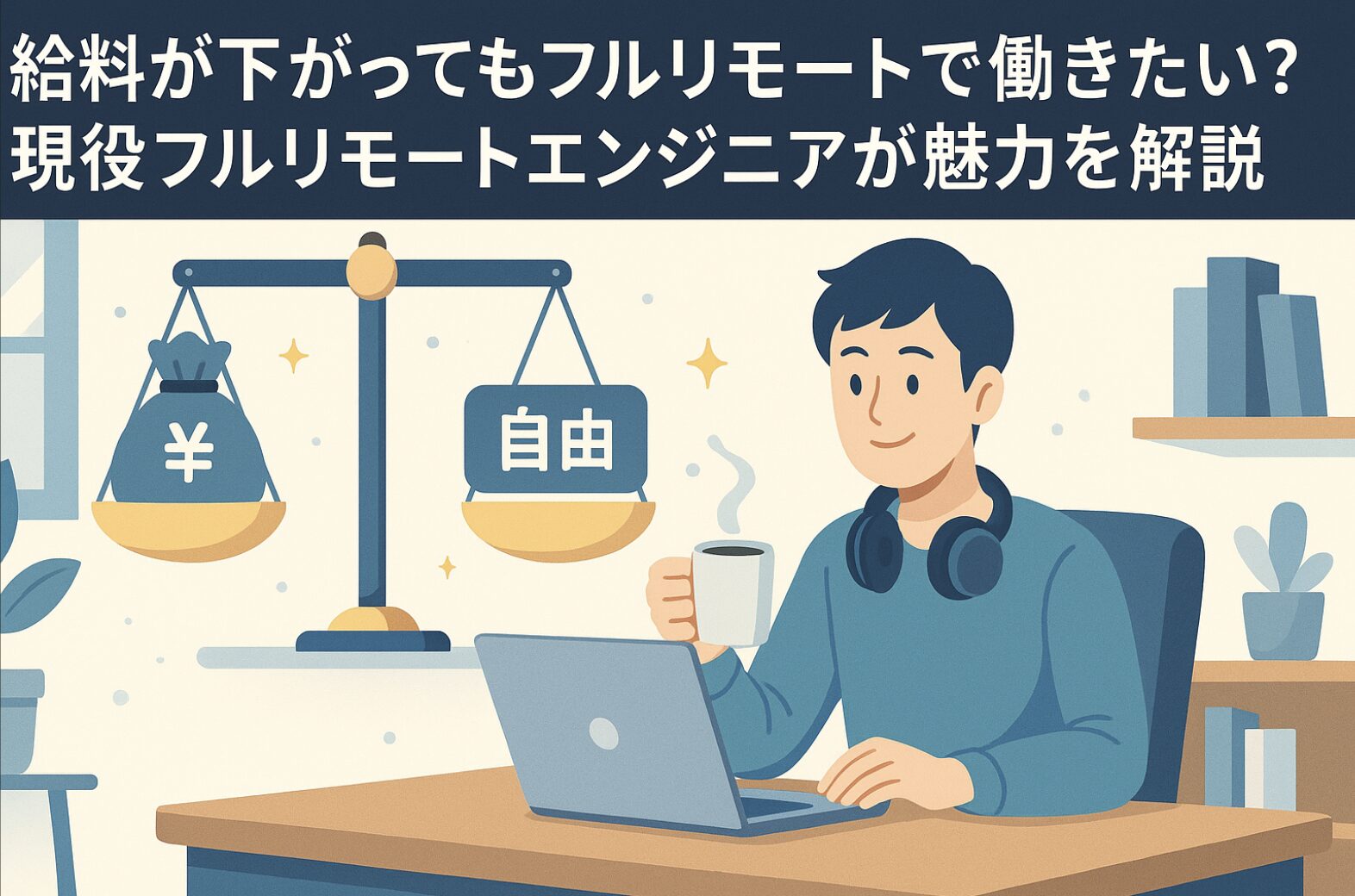 給料が下がってもフルリモートで働きたい？現役フルリモートエンジニアが魅力を解説