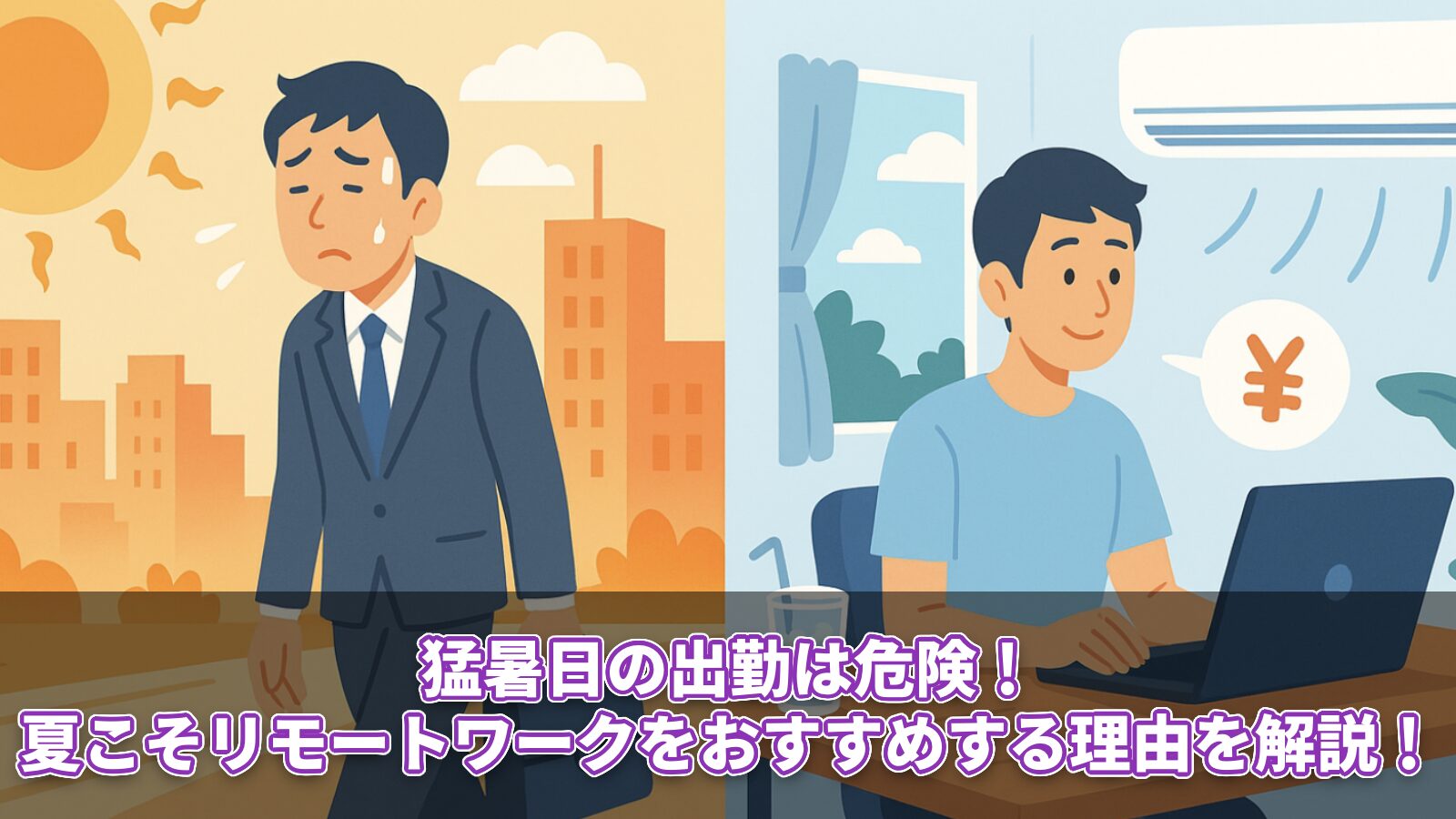 猛暑日の出勤は危険！夏こそリモートワークをおすすめする理由を解説！