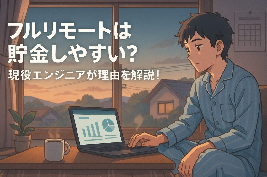フルリモートは貯金がしやすい?2年以上フルリモートで働くエンジニアが理由を解説