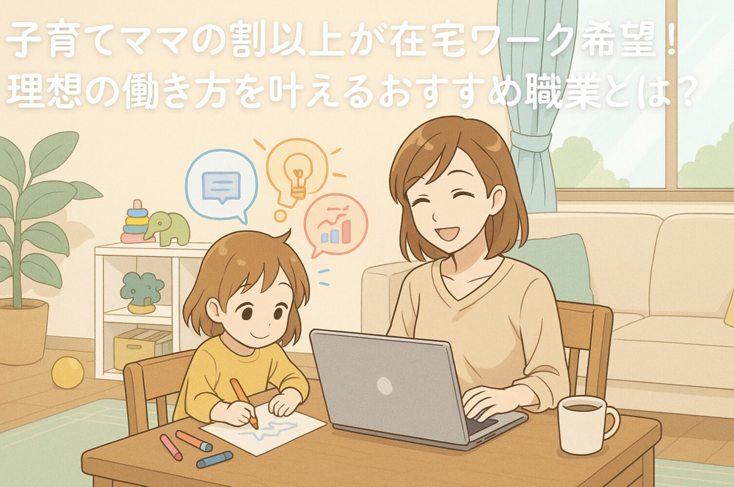 子育てママの8割以上が在宅ワーク希望！理想の働き方を叶えるおすすめ職業とは？