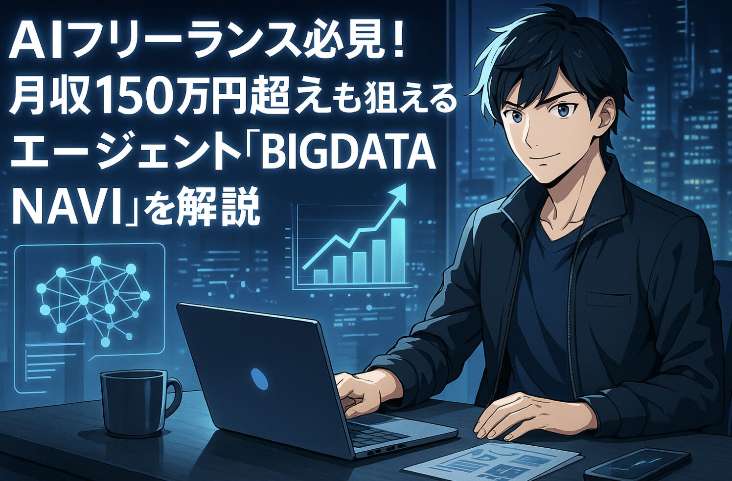 AIフリーランス必見！月収150万円超えも狙えるエージェント「BIGDATA NAVI」を解説